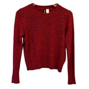 Divided By H & M | Red & Black Fleck Long Sleeves Crewneck Sweater Size Small
